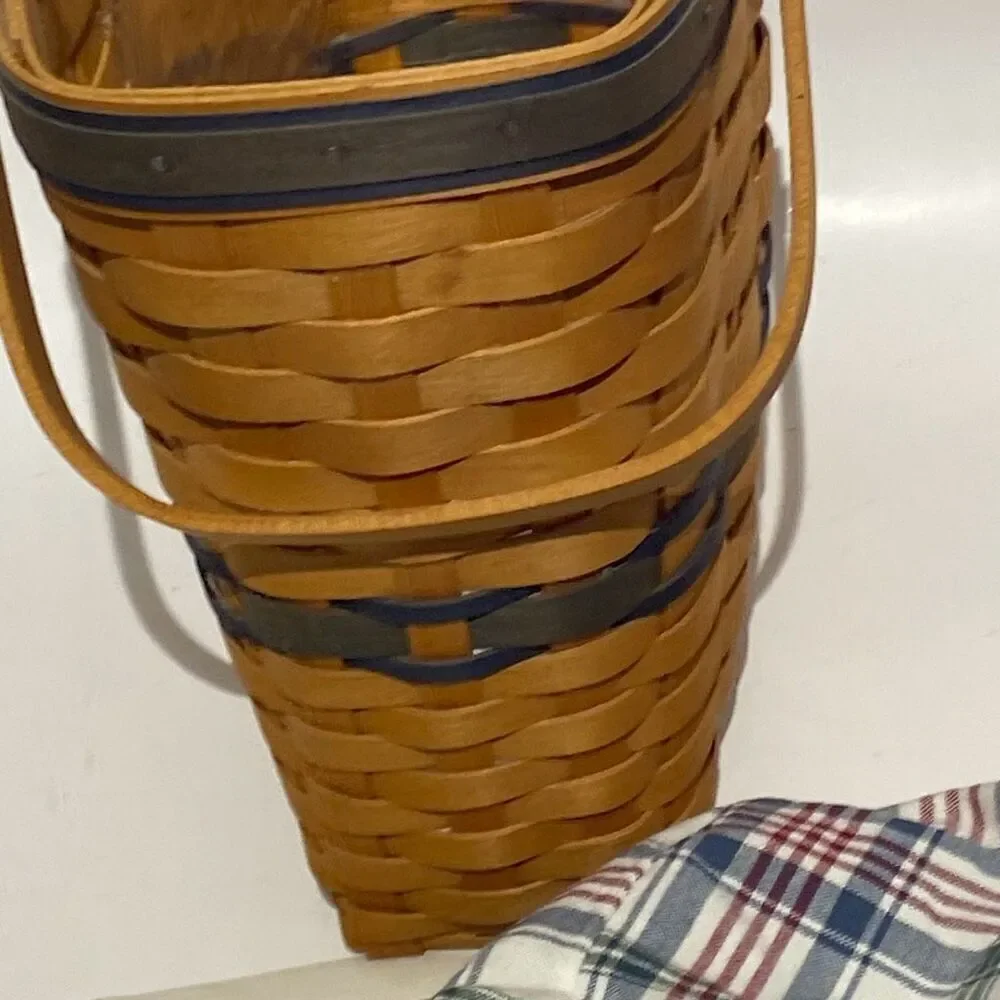 Longaberger Collectors Club Membership Basket Plaid Liner Plastic Protector USA